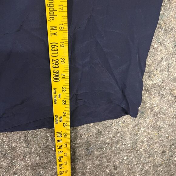 Character Club Blouse Women 8 Blue Short Sleeve Padded Shoulders Shirt - Picture 6 of 10